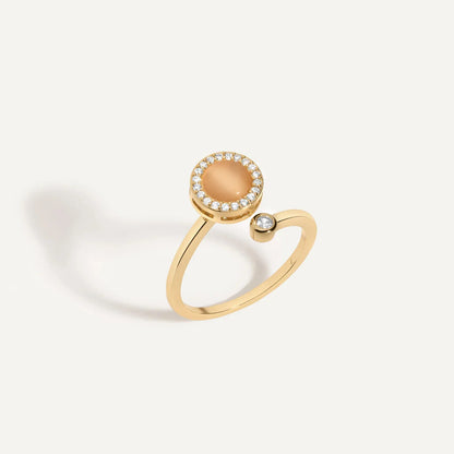 Anillo de Meditación de Piedra Lunar (Incluye Collar Gratis)